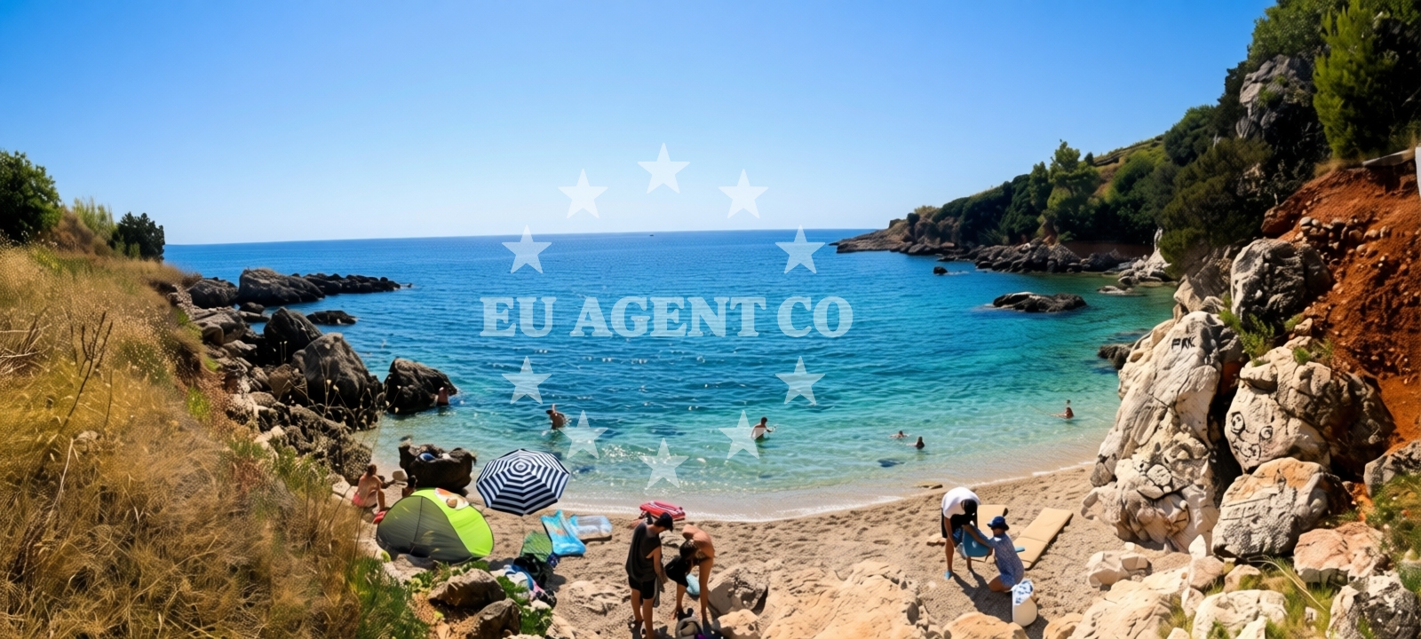Overview of Eva beach in Ivan Dolac 111, Ivan Dolac