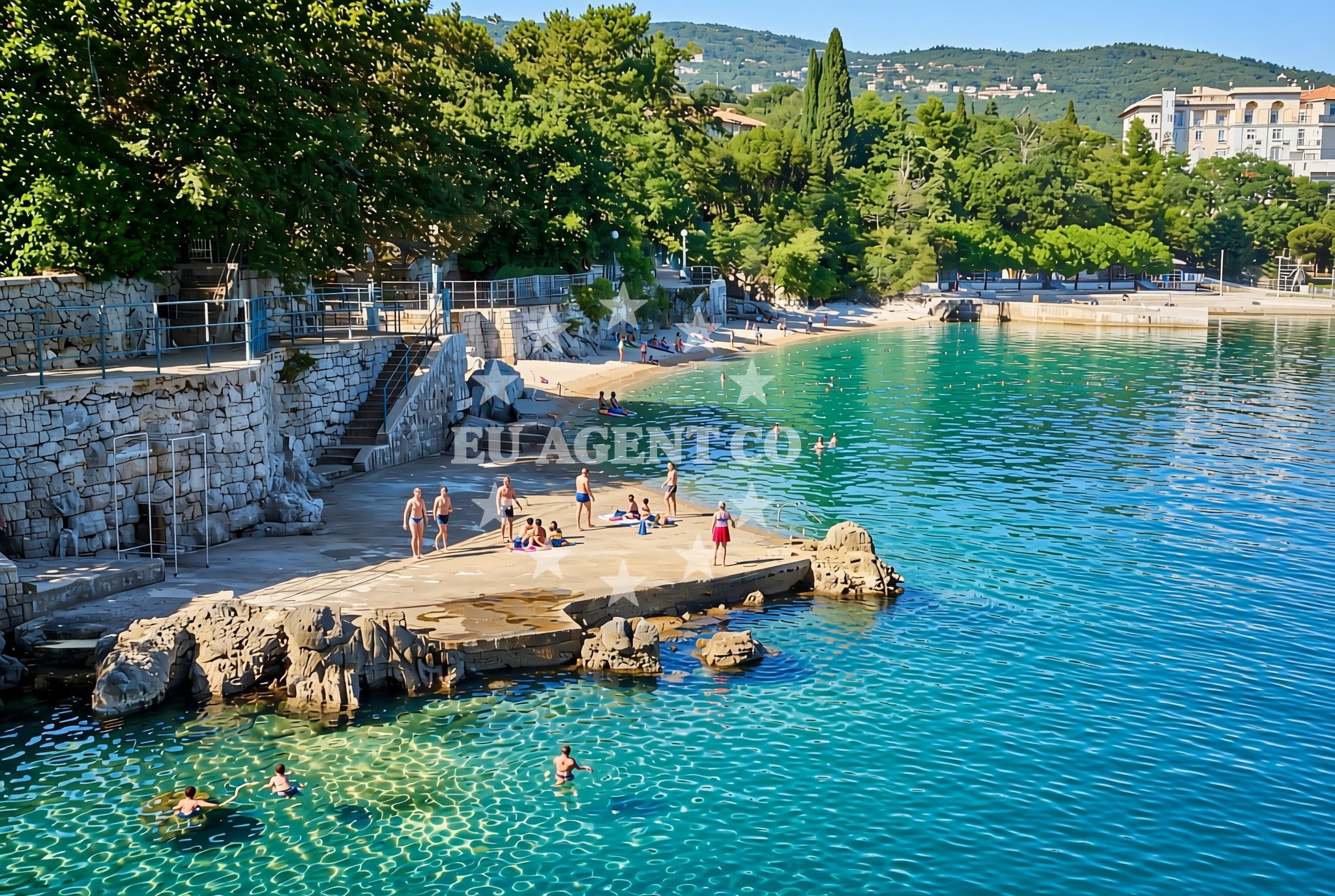 Overview of Excelsior, Lovran Beach in Excelsior
