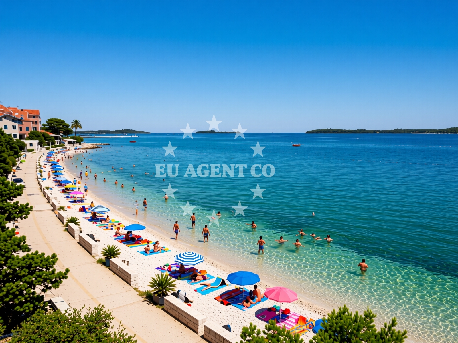 Sea and coastal view of Fazana beach in BRAĆE ILIĆA 60, Fažana