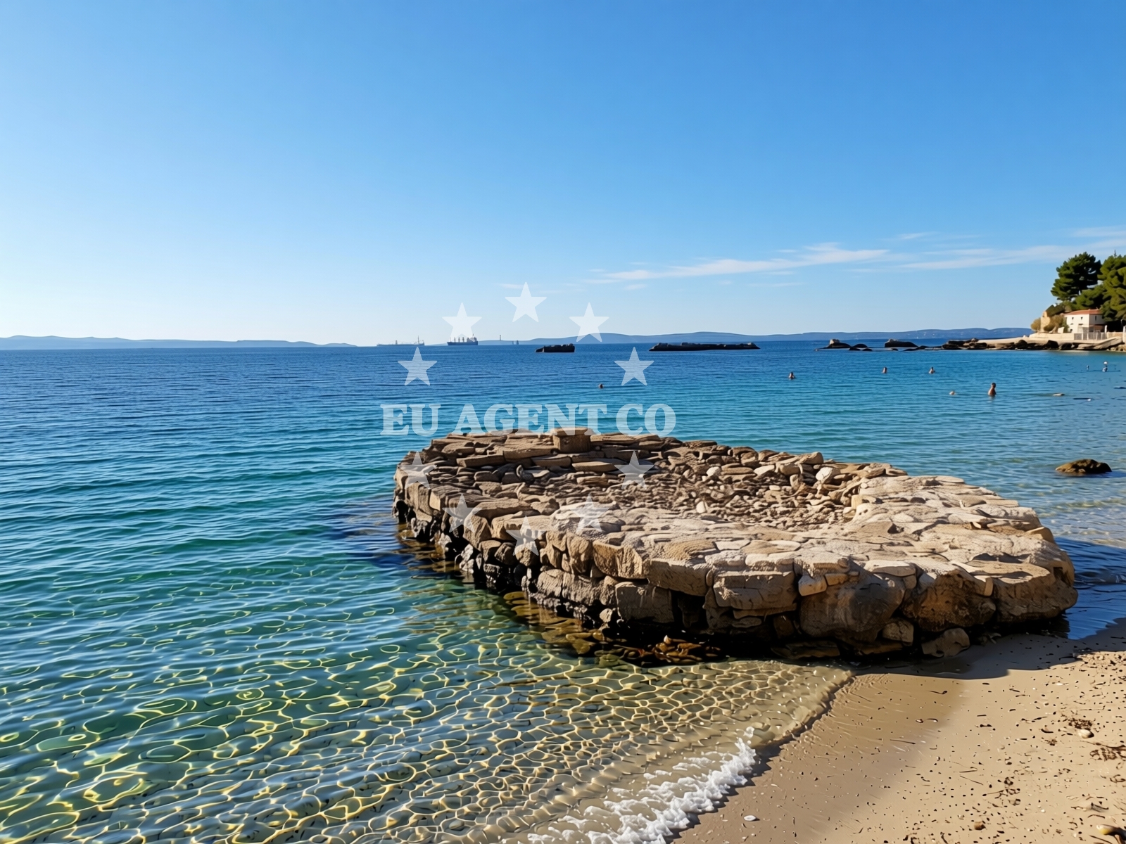 Additional view of Firule beach in Gospinica 27, Split