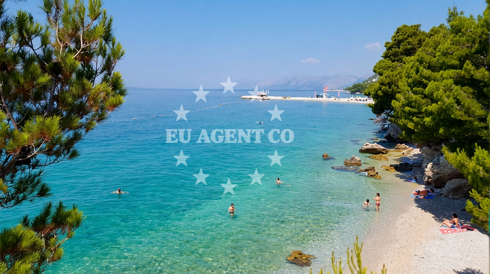 Overview of FKK beach in Kuk 4D, Makarska, Makarska