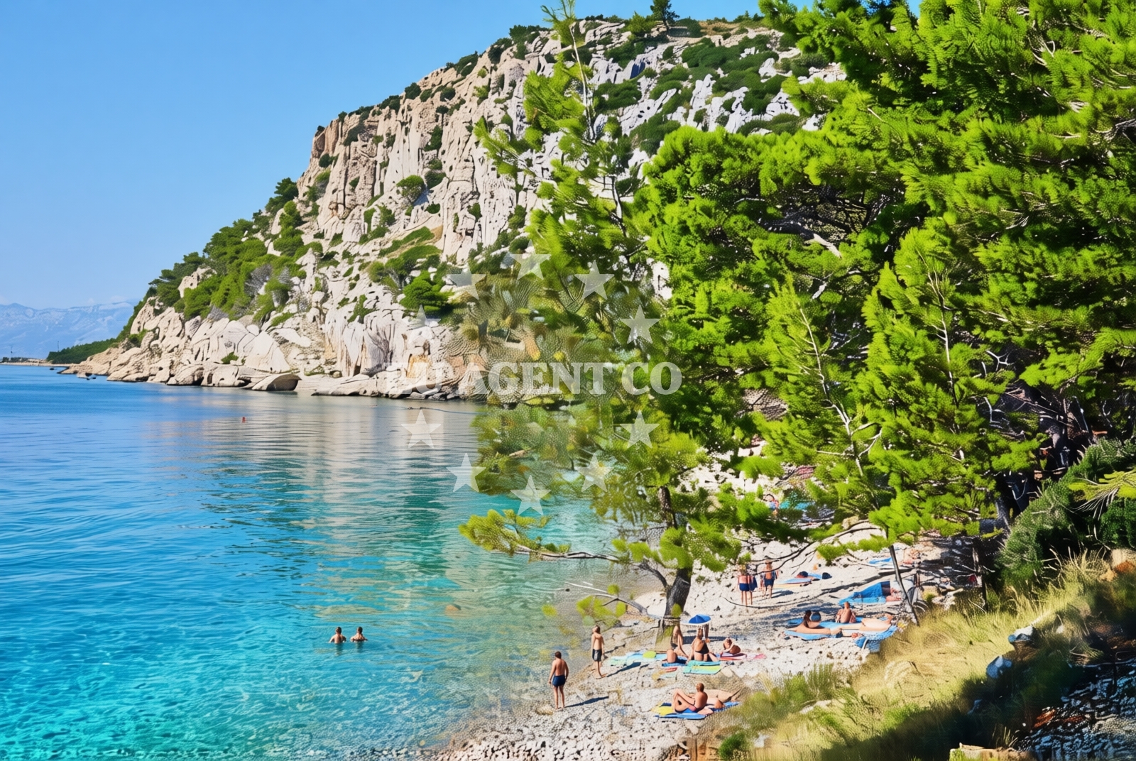 Additional view of FKK beach in Kuk 4D, Makarska, Makarska