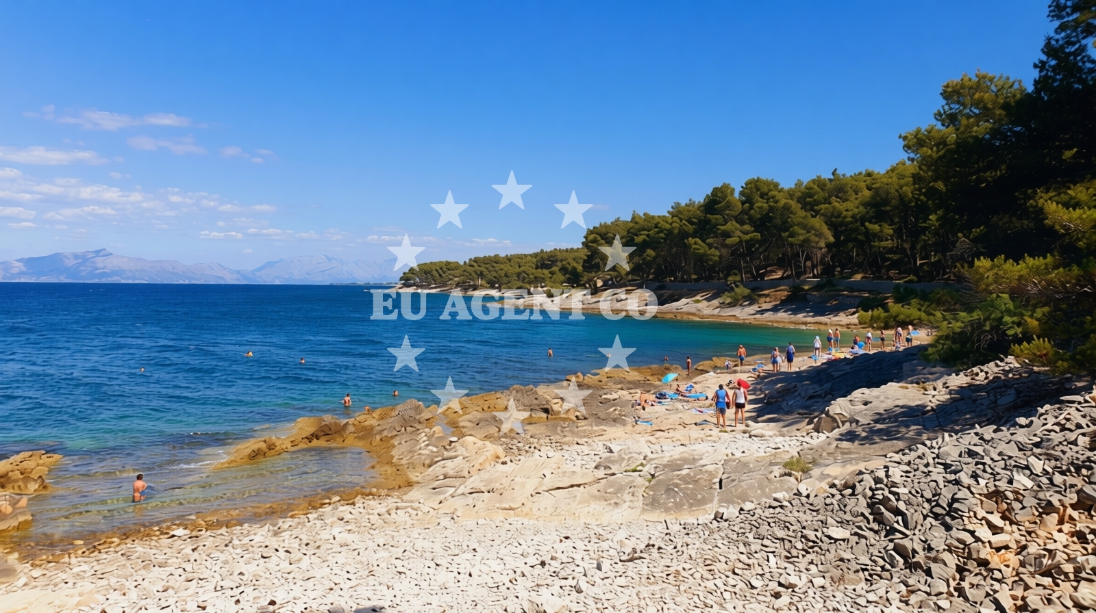 Sea and coastal view of FKK Beach Erot in Braće Ivanović Valerijev 17, Sutivan