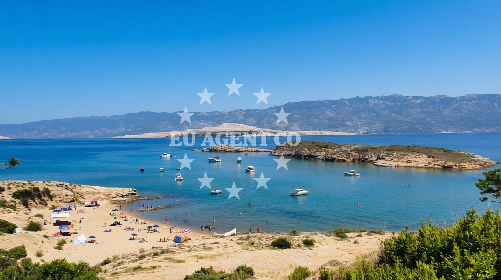 Overview of FKK Stolac Beach in Lopar 559 Apartmani-kuća, Lopar