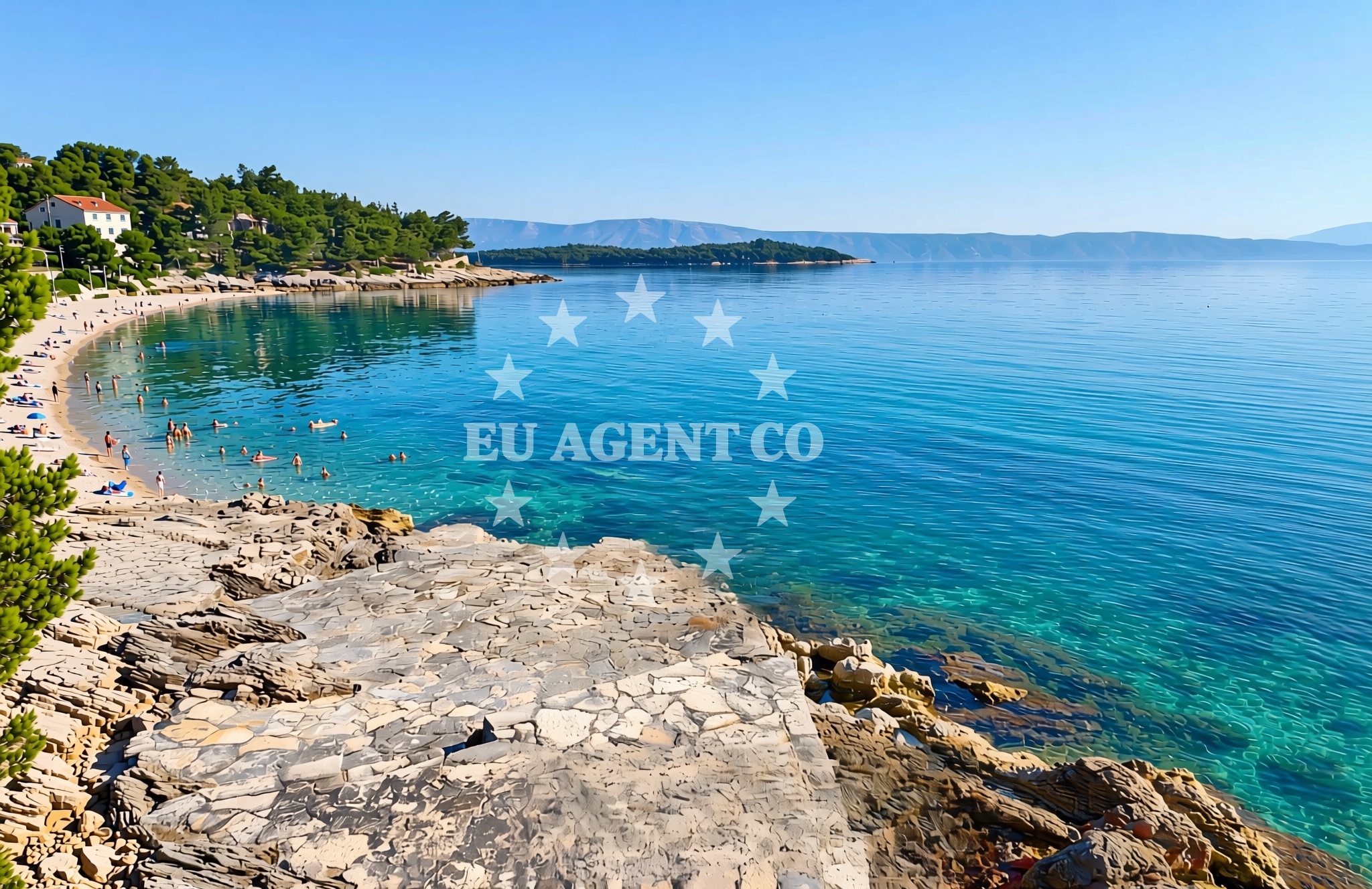 Overview of Fontana, Jelsa (Hvar) Beach in Fontana