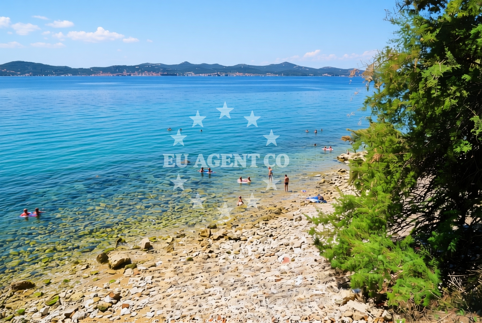 Overview of Foša, Zadar Beach in Foša