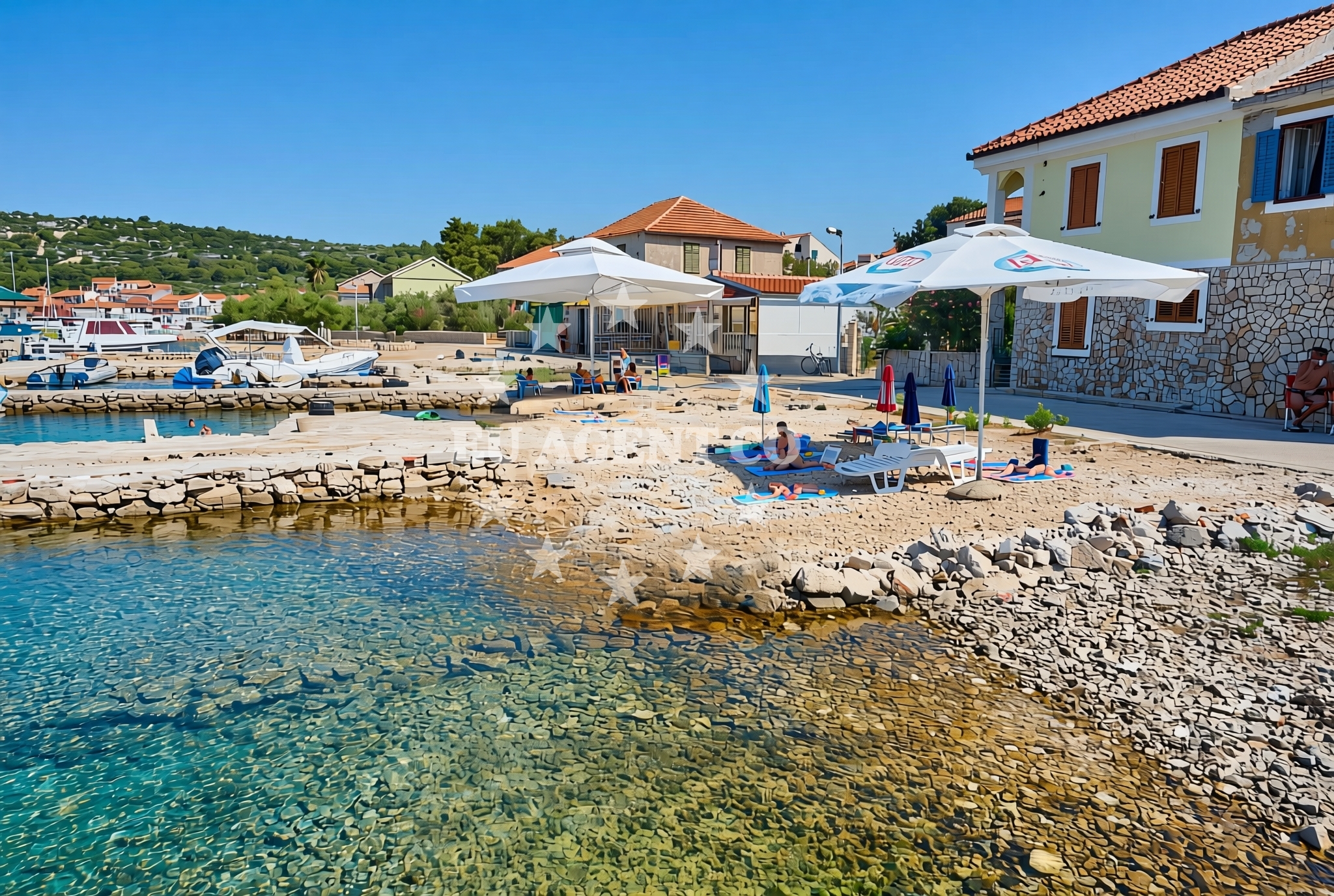 Sea and coastal view of Framina (Istočna obala), Kaprije (Kaprije) Beach in Framina (Istočna obala)