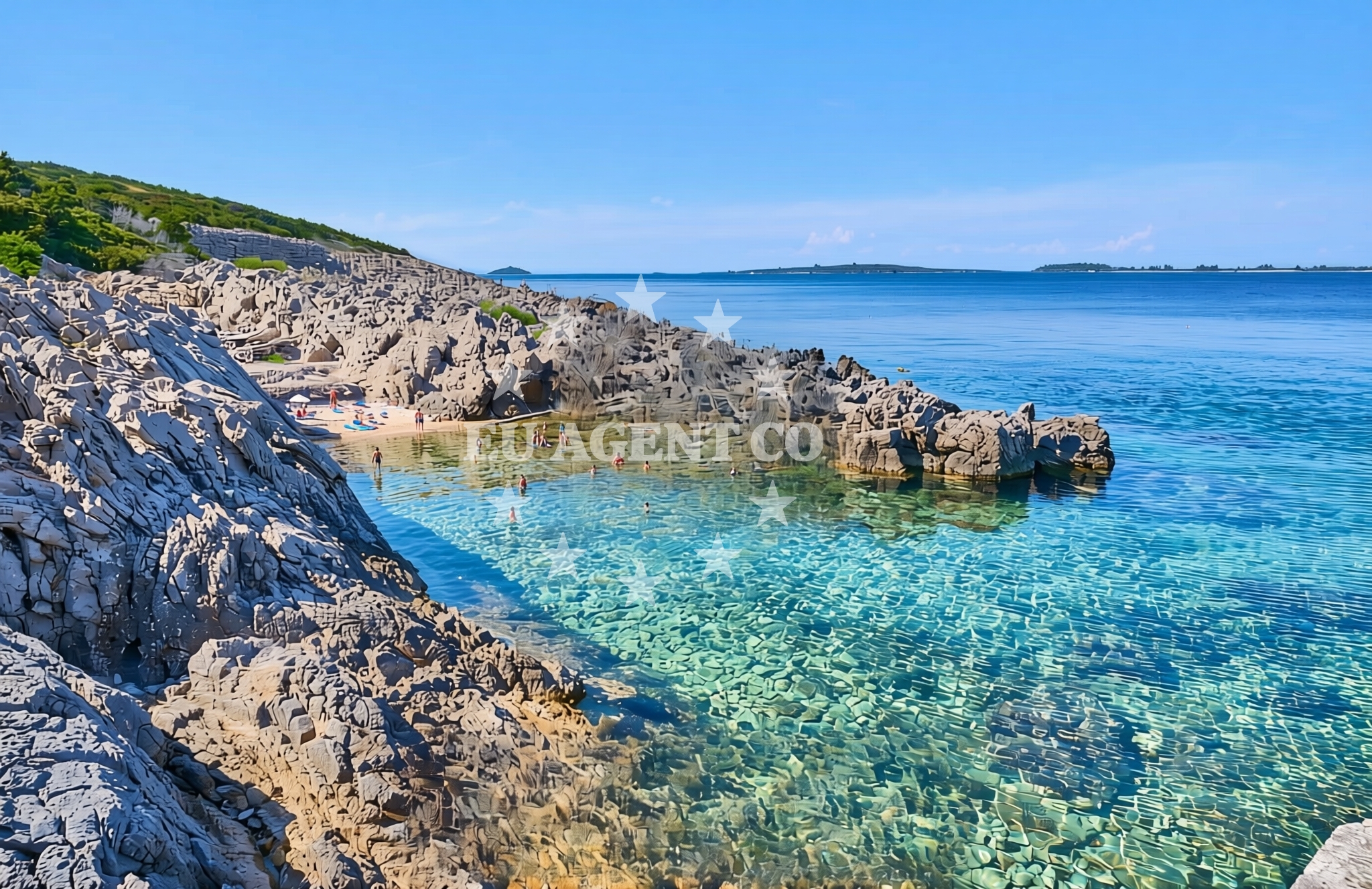 Overview of Franjevačko odmaralište Sveti Petar, Ilovik (Mali Lošinj) (Ilovik) Beach in Franjevačko odmaralište Sveti Petar
