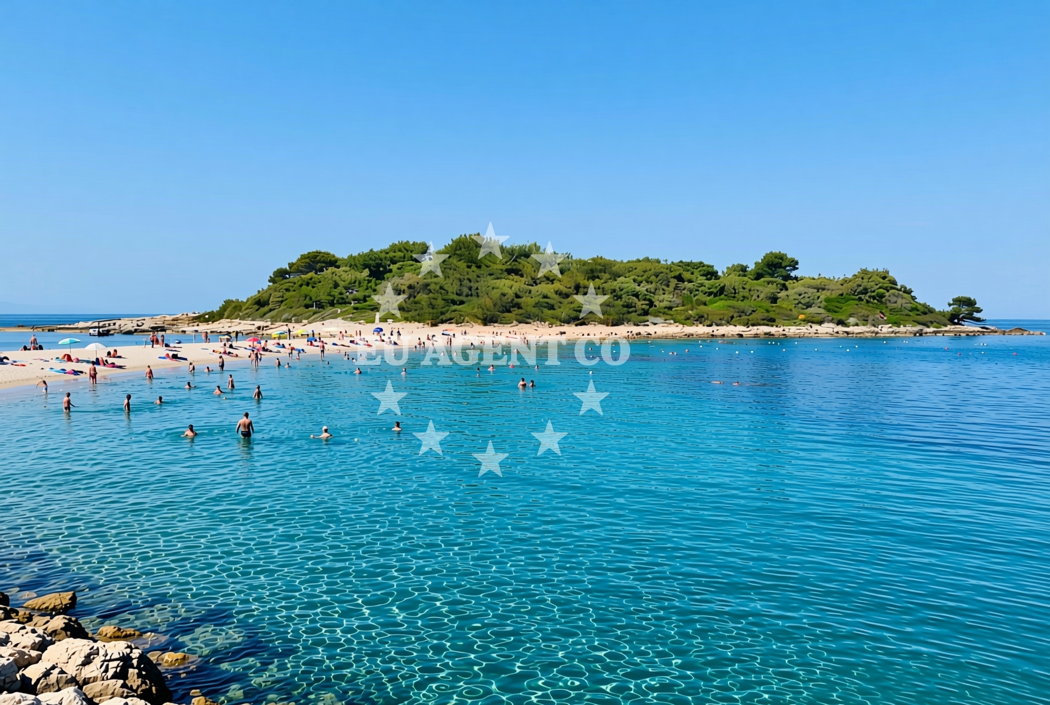 Overview of Fraškerić, Banjole Beach in Fraškerić