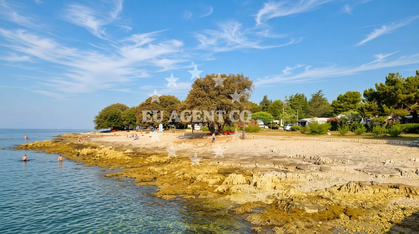 Sea and coastal view of Fresh Corner Beach in Koversada 1, Vrsar