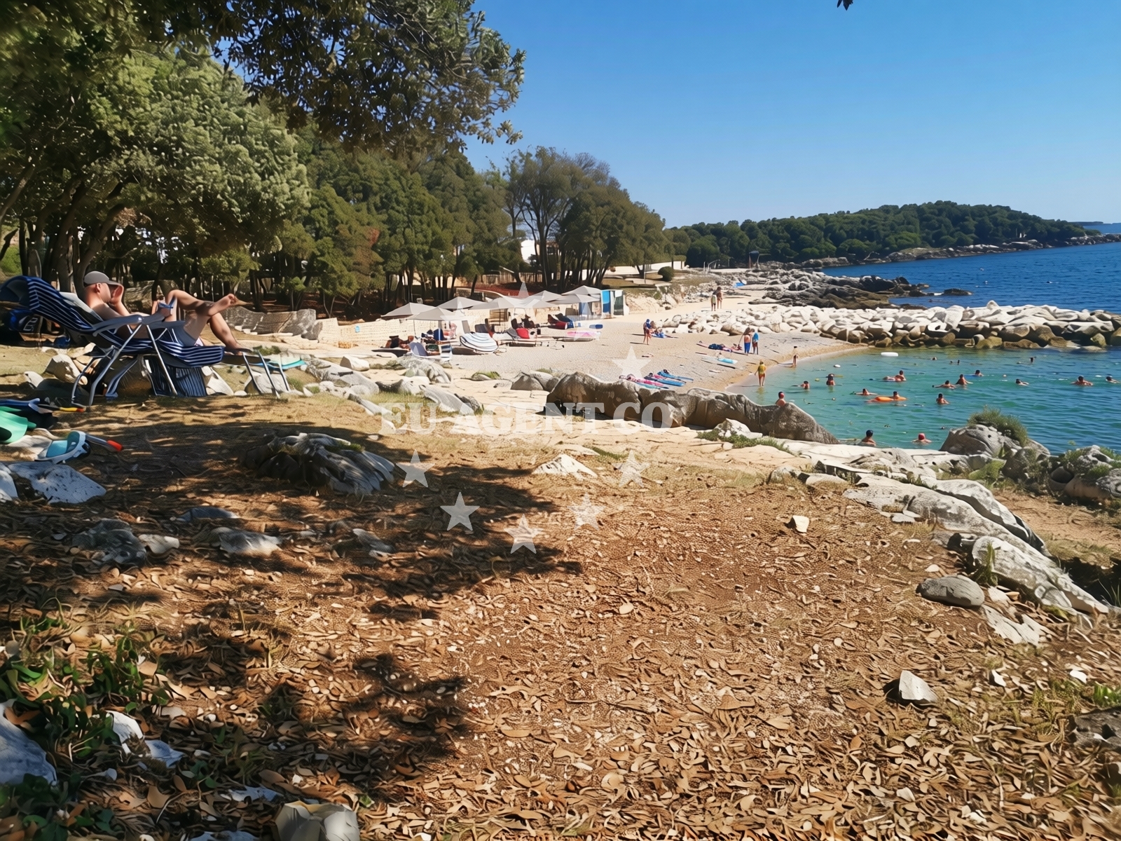Overview of Funtana beach II in 35 Grgeti, Funtana