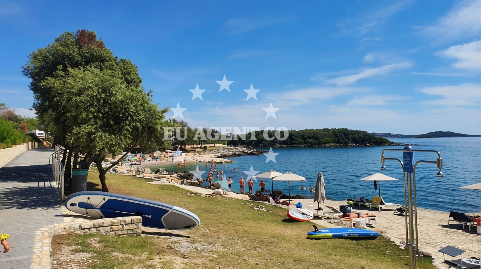 Sea and coastal view of Funtana beach II in 35 Grgeti, Funtana