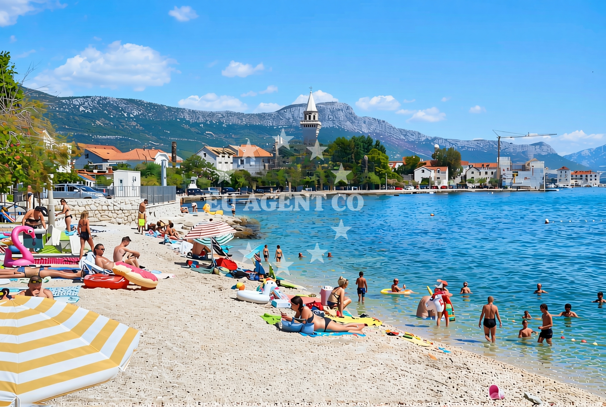 Overview of Gabine, Kaštel Štafilić Beach in Gabine