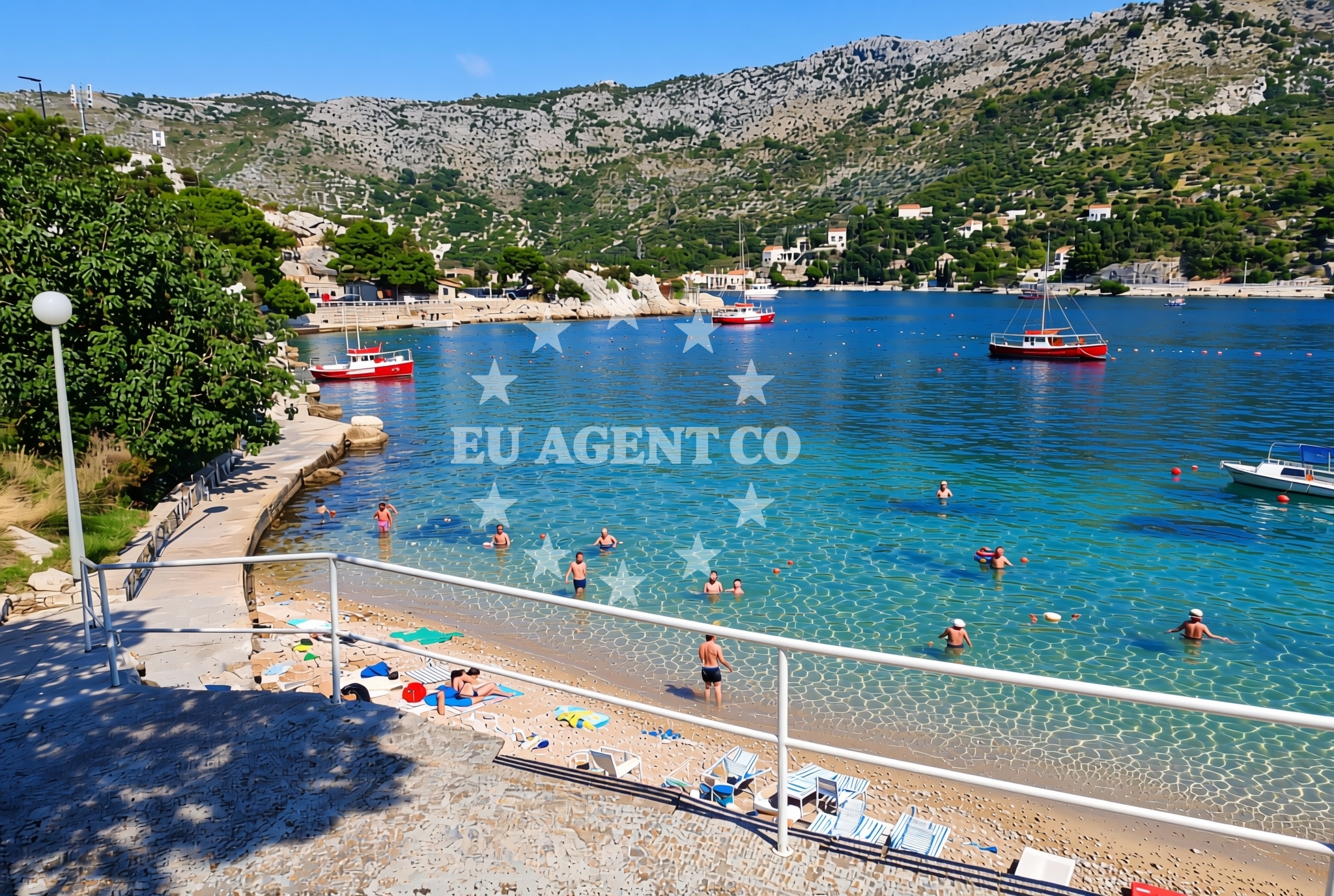 Overview of Gaj, Zaton (Dubrovnik) Beach in Gaj