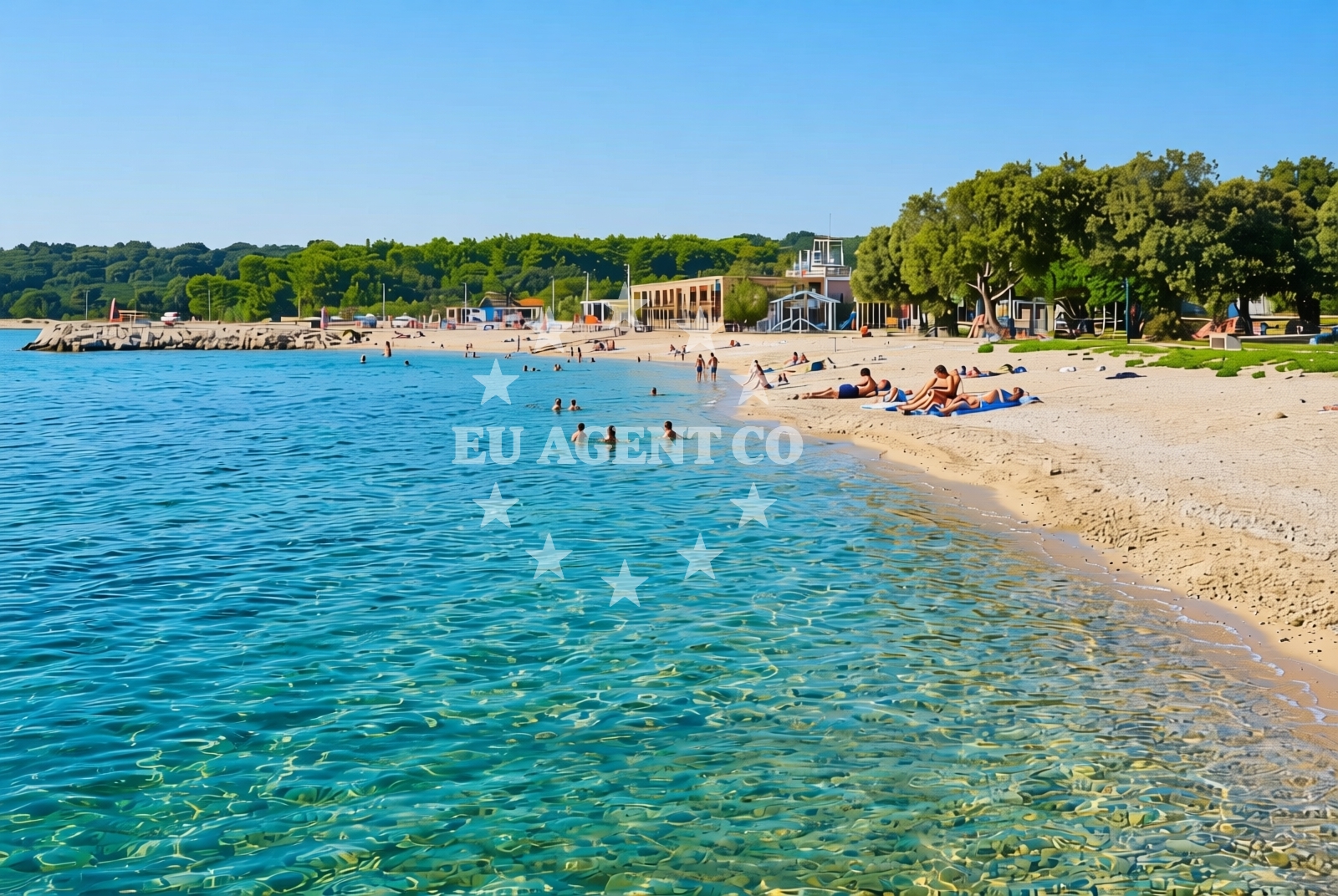 Sea and coastal view of Gajac (Pag): beaches and coves (1) in Gajac (Pag)