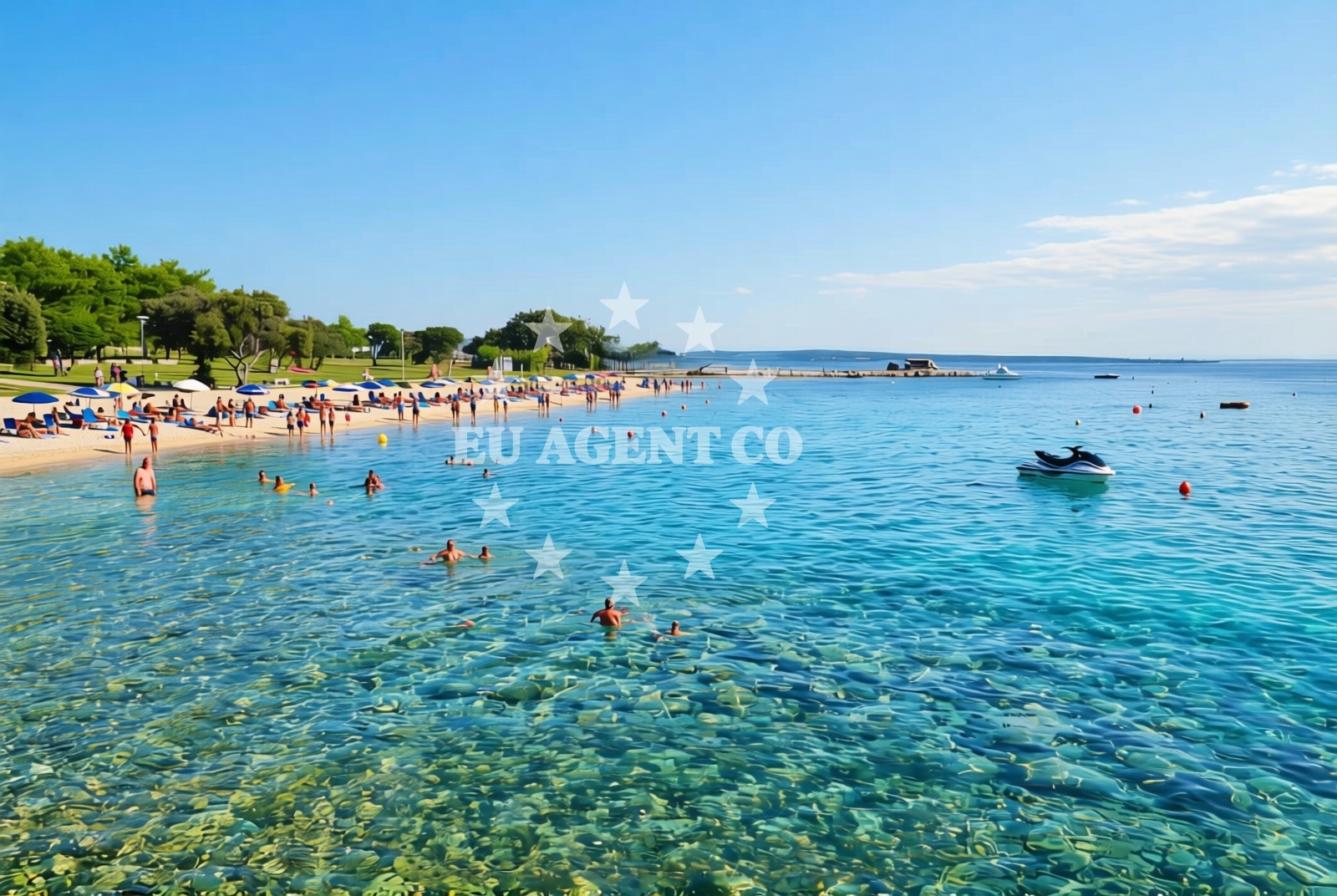 Beach facilities and surroundings at Gajac (Pag): beaches and coves (1) in Gajac (Pag)