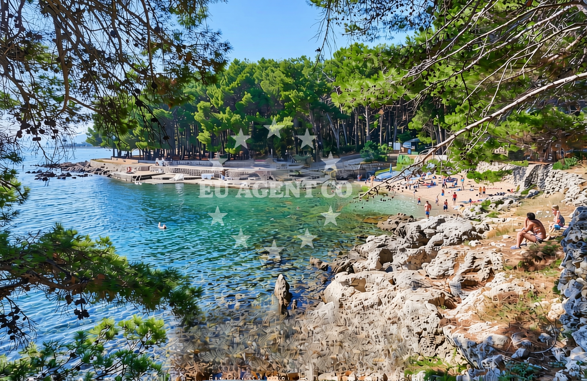 Additional view of Galboka beach in , Nerezine
