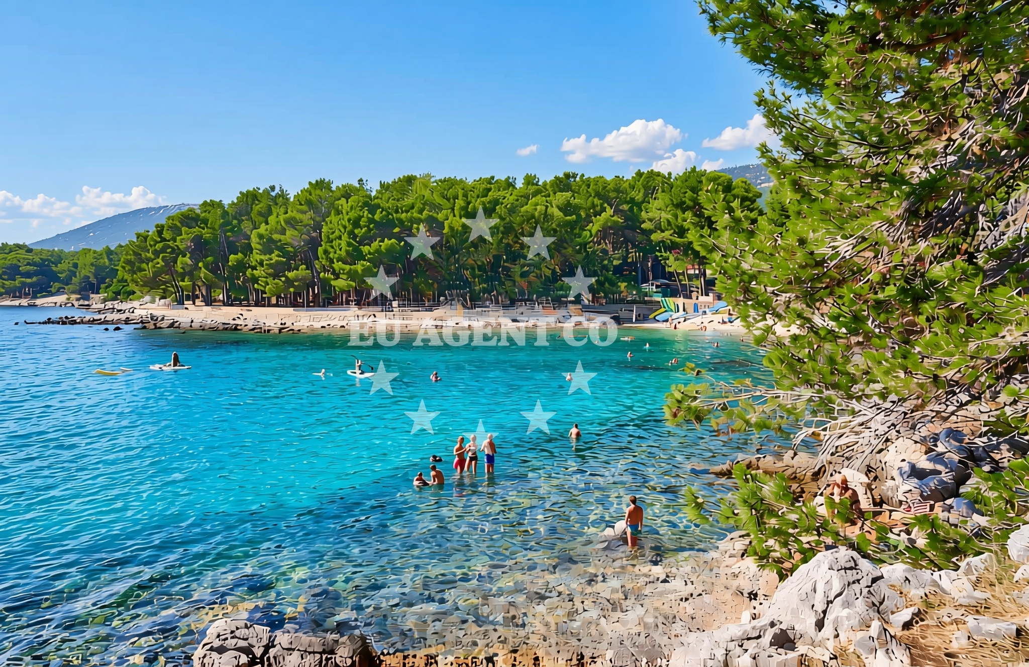 Additional view of Galboka beach in , Nerezine