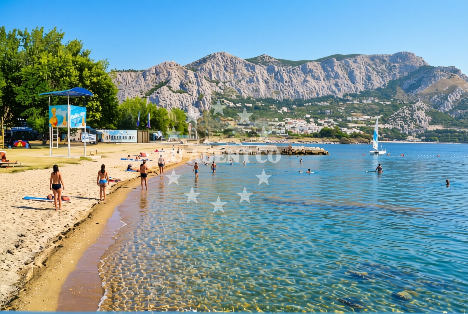 Overview of Galeb, Omiš Beach in Galeb