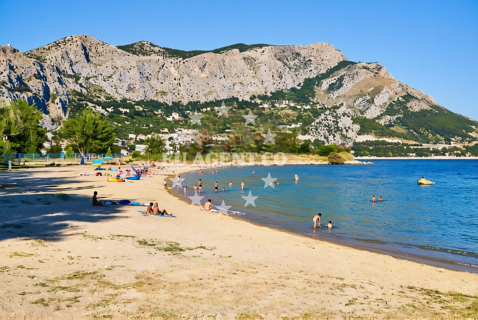 Shoreline and swimming area at Galeb, Omiš Beach in Galeb