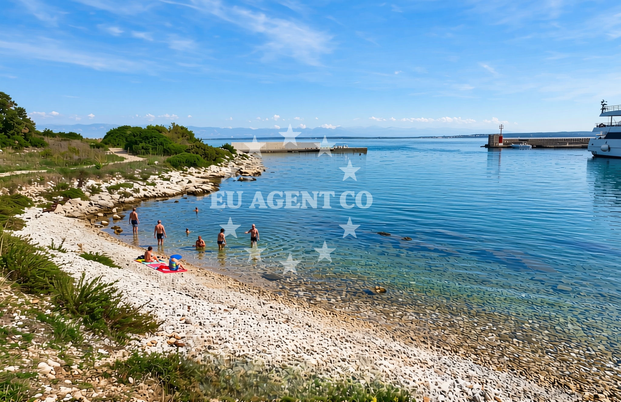 Overview of Galeb, Silba (Silba) Beach in Galeb