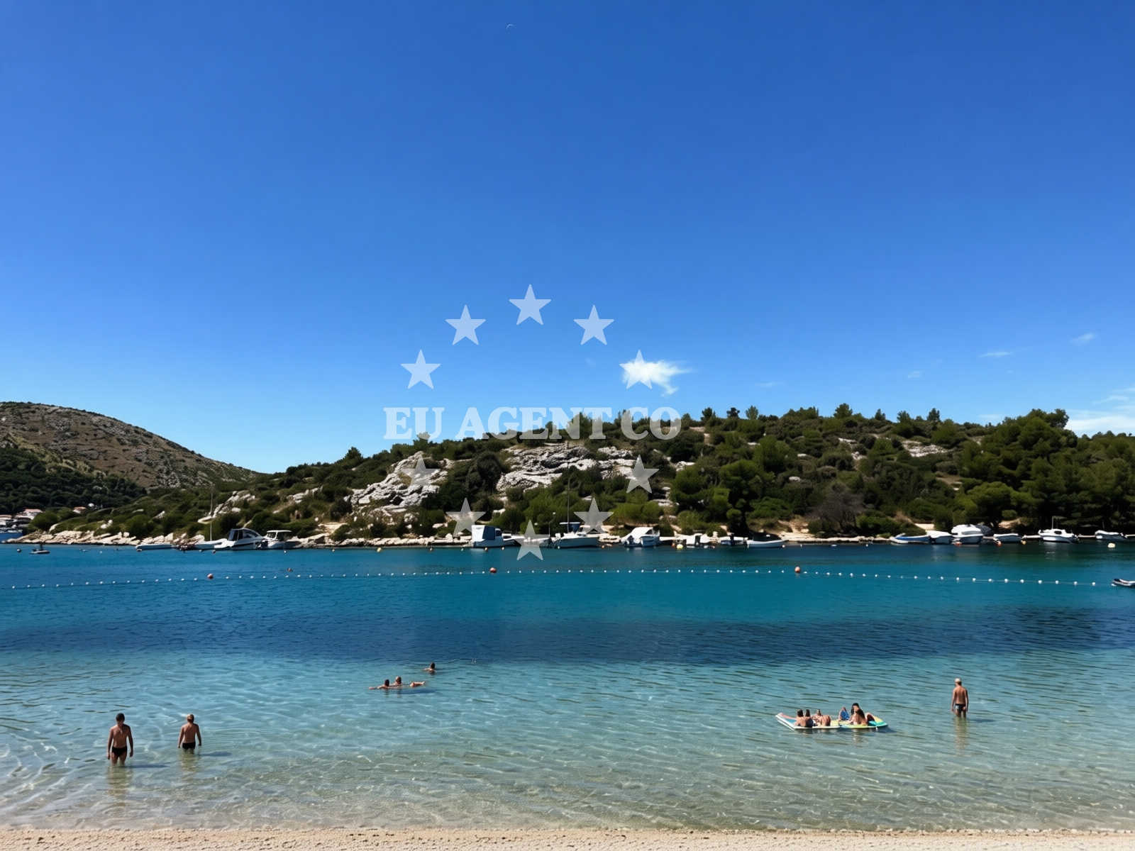 Shoreline and swimming area at Galesnica beach in Donji Banovci 184, Grebaštica