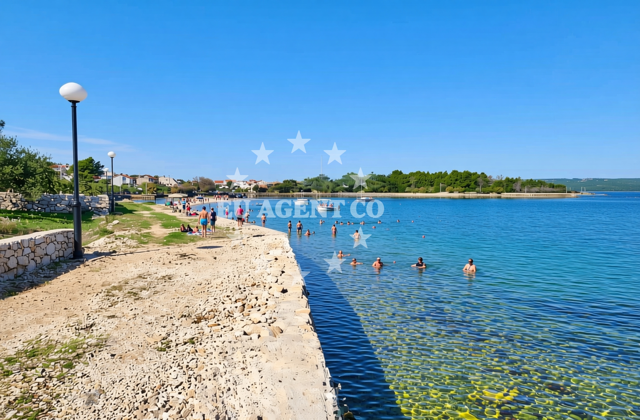 Overview of Galiotovac, Raslina Beach in Galiotovac