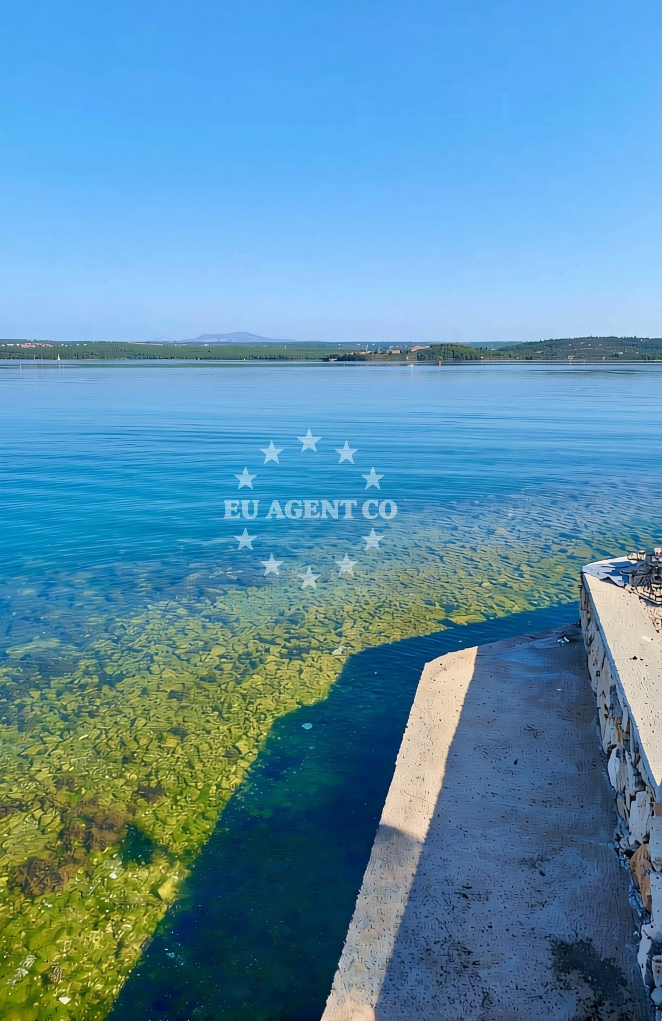 Sea and coastal view of Galiotovac, Raslina Beach in Galiotovac