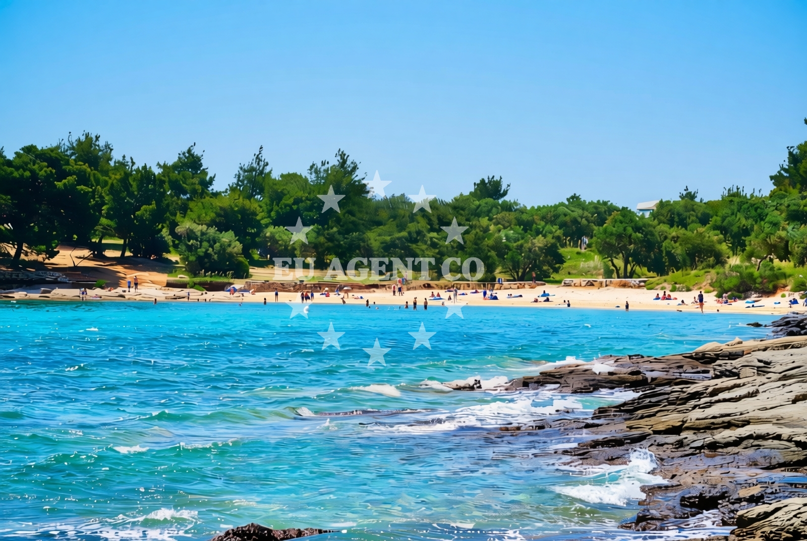 Additional view of Garbinada beach in Uvala Lovišća 1B, Jezera