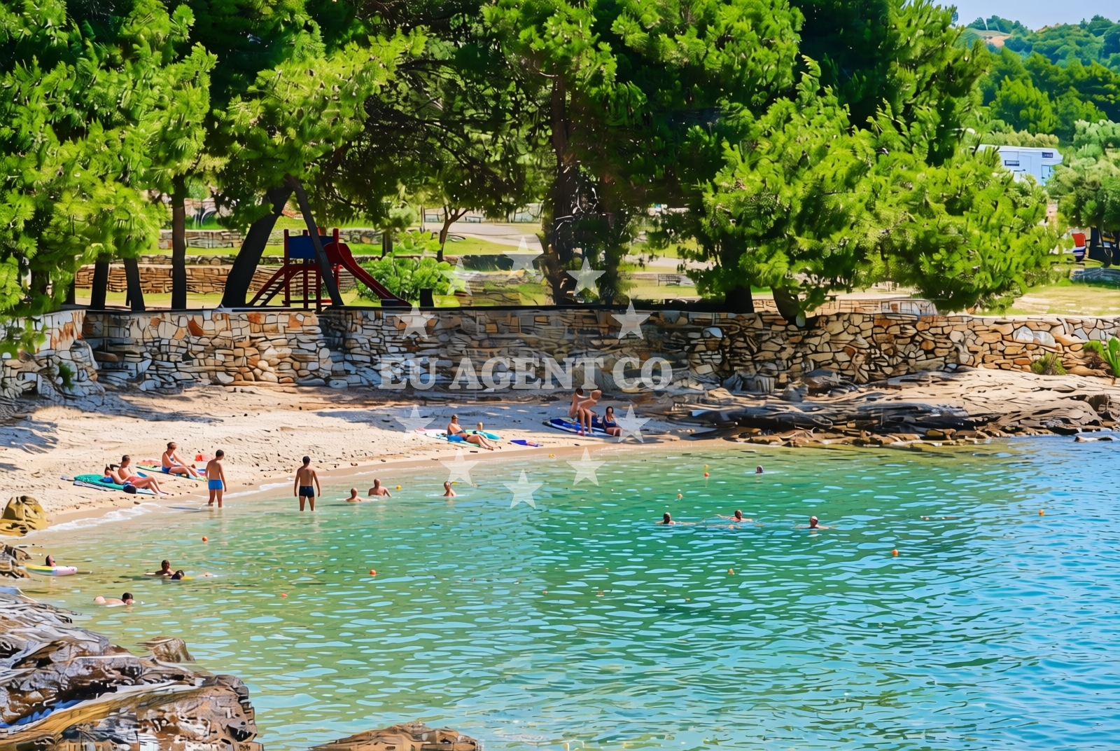 Additional view of Garbinada beach in Uvala Lovišća 1B, Jezera