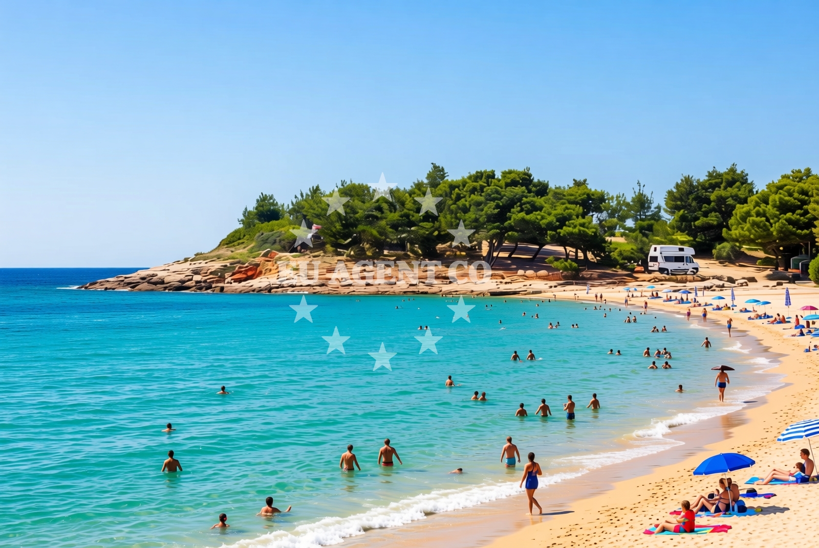 Additional view of Garbinada beach in Uvala Lovišća 1B, Jezera