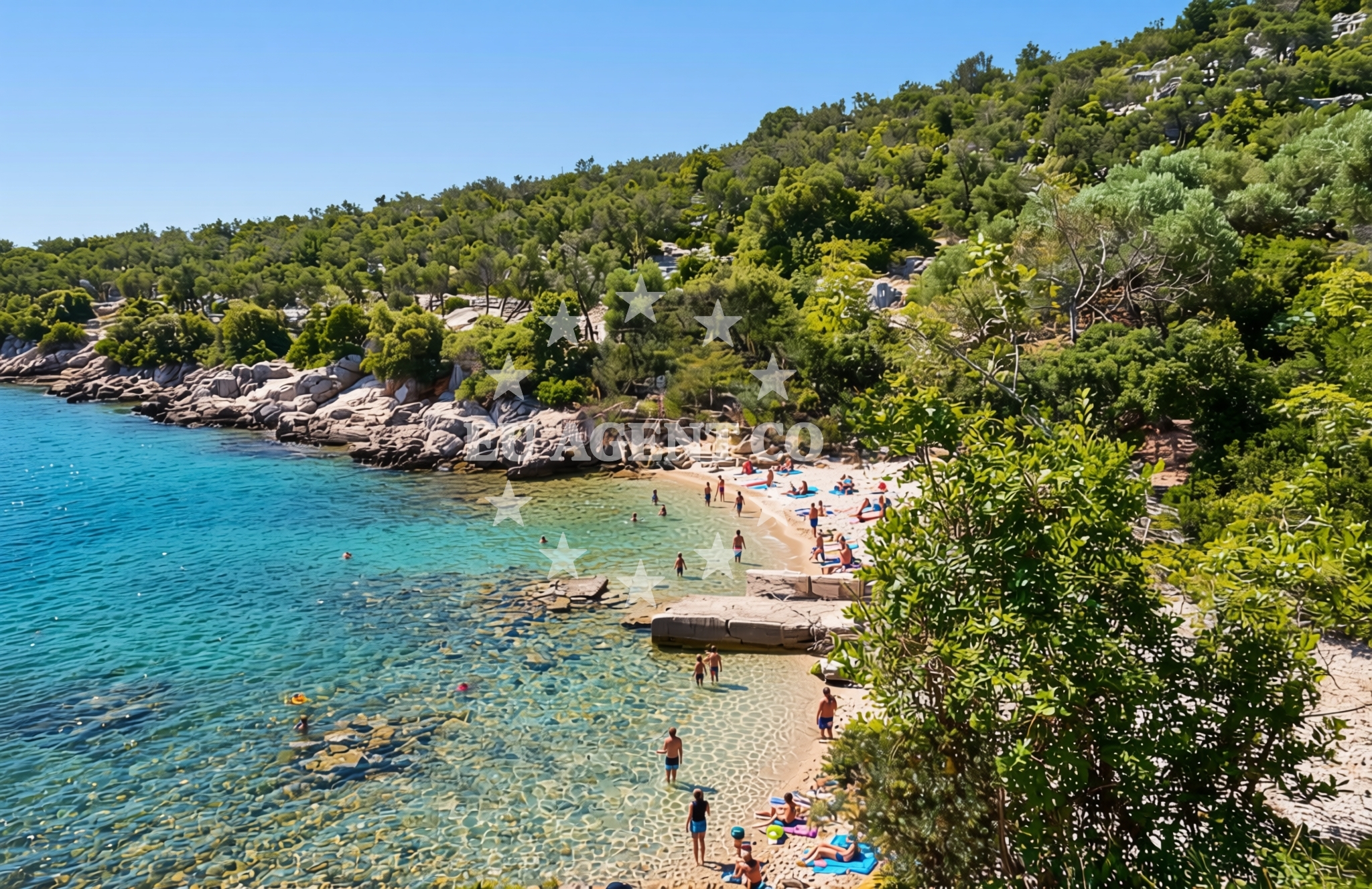 Additional view of Gavza, Cres (Cres) Beach in Gavza