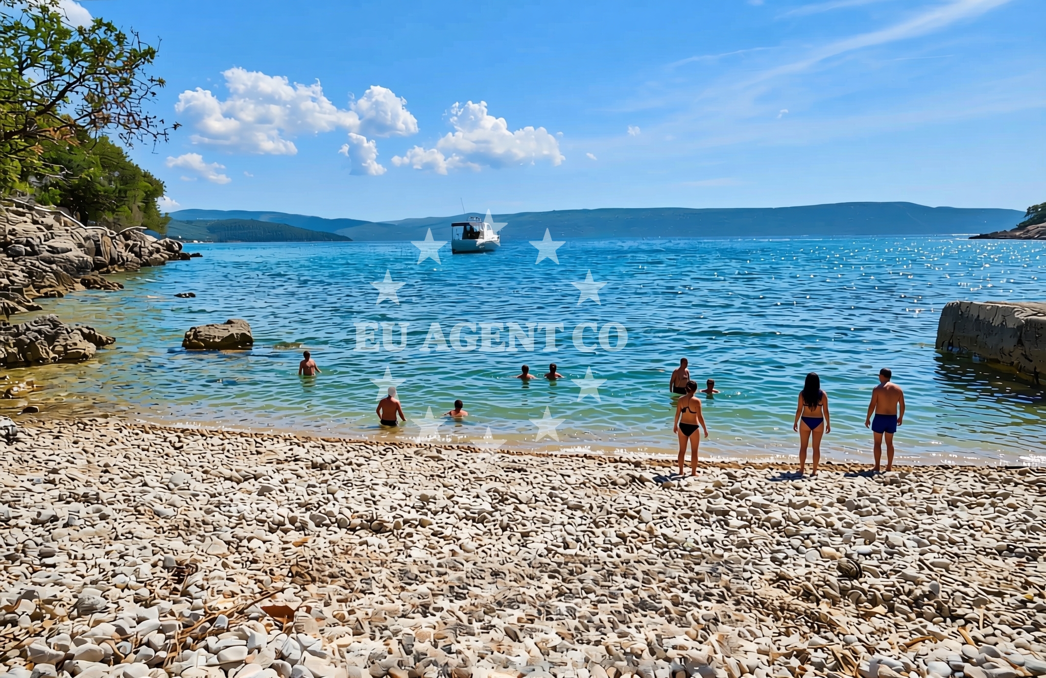 Additional view of Gavza, Cres (Cres) Beach in Gavza