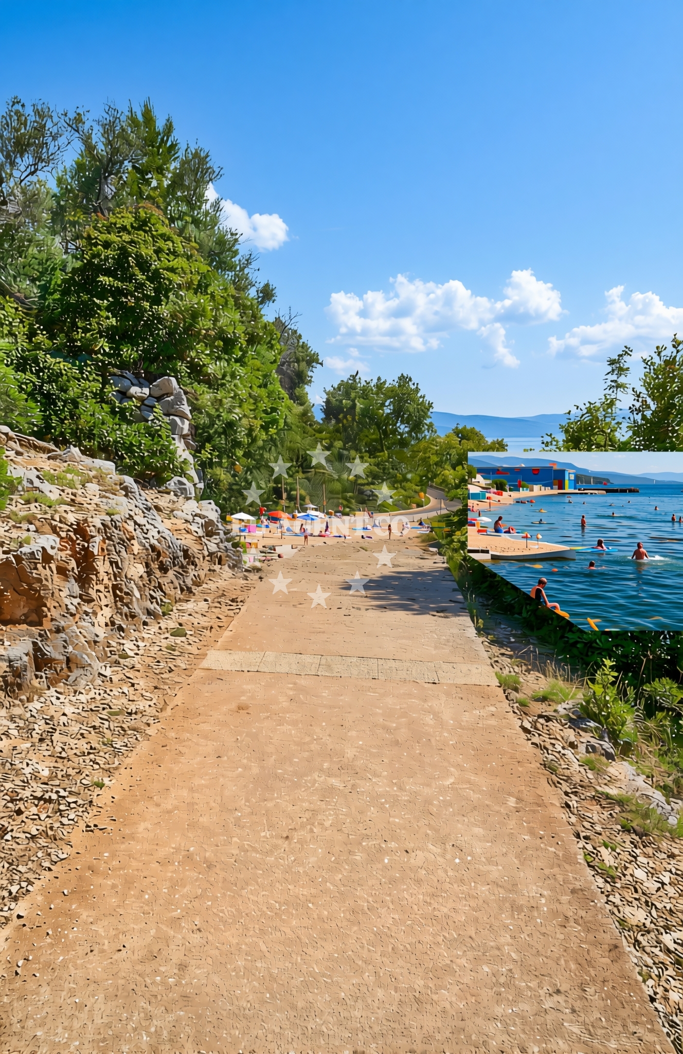 Additional view of Gavza, Cres (Cres) Beach in Gavza