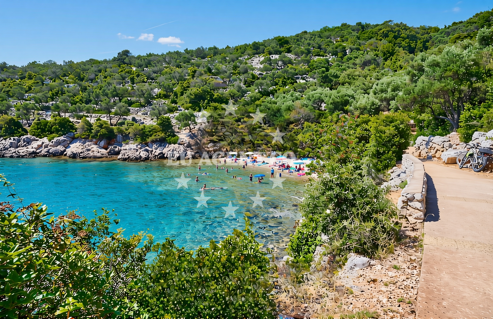 Additional view of Gavza, Cres (Cres) Beach in Gavza