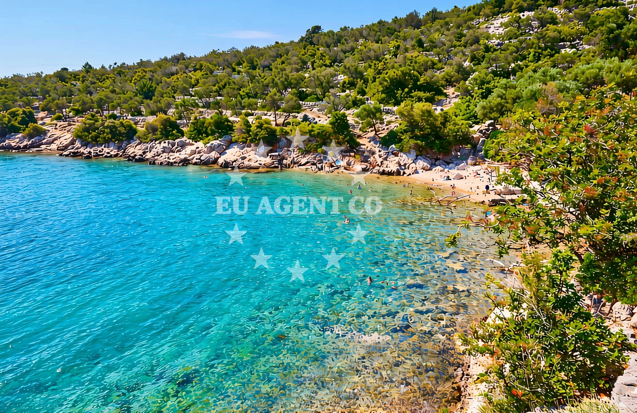 Additional view of Gavza, Cres (Cres) Beach in Gavza