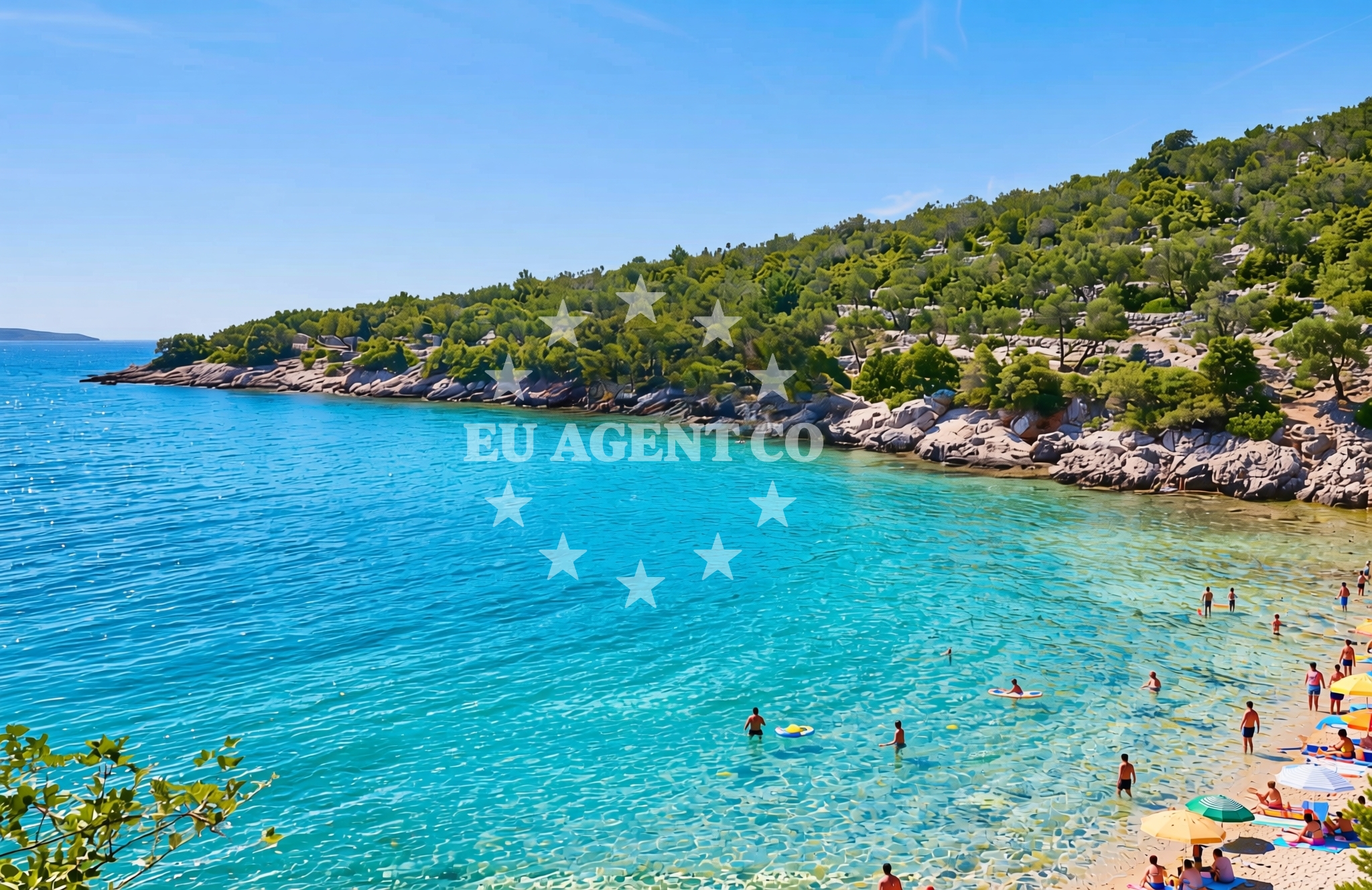 Additional view of Gavza, Cres (Cres) Beach in Gavza