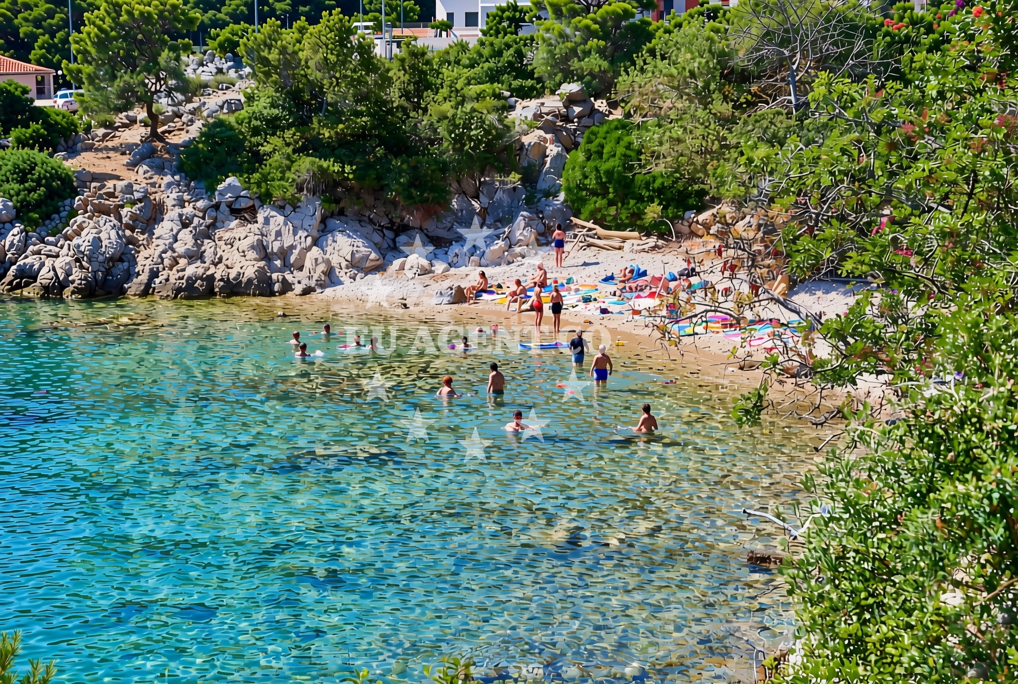 Additional view of Gavza, Cres (Cres) Beach in Gavza