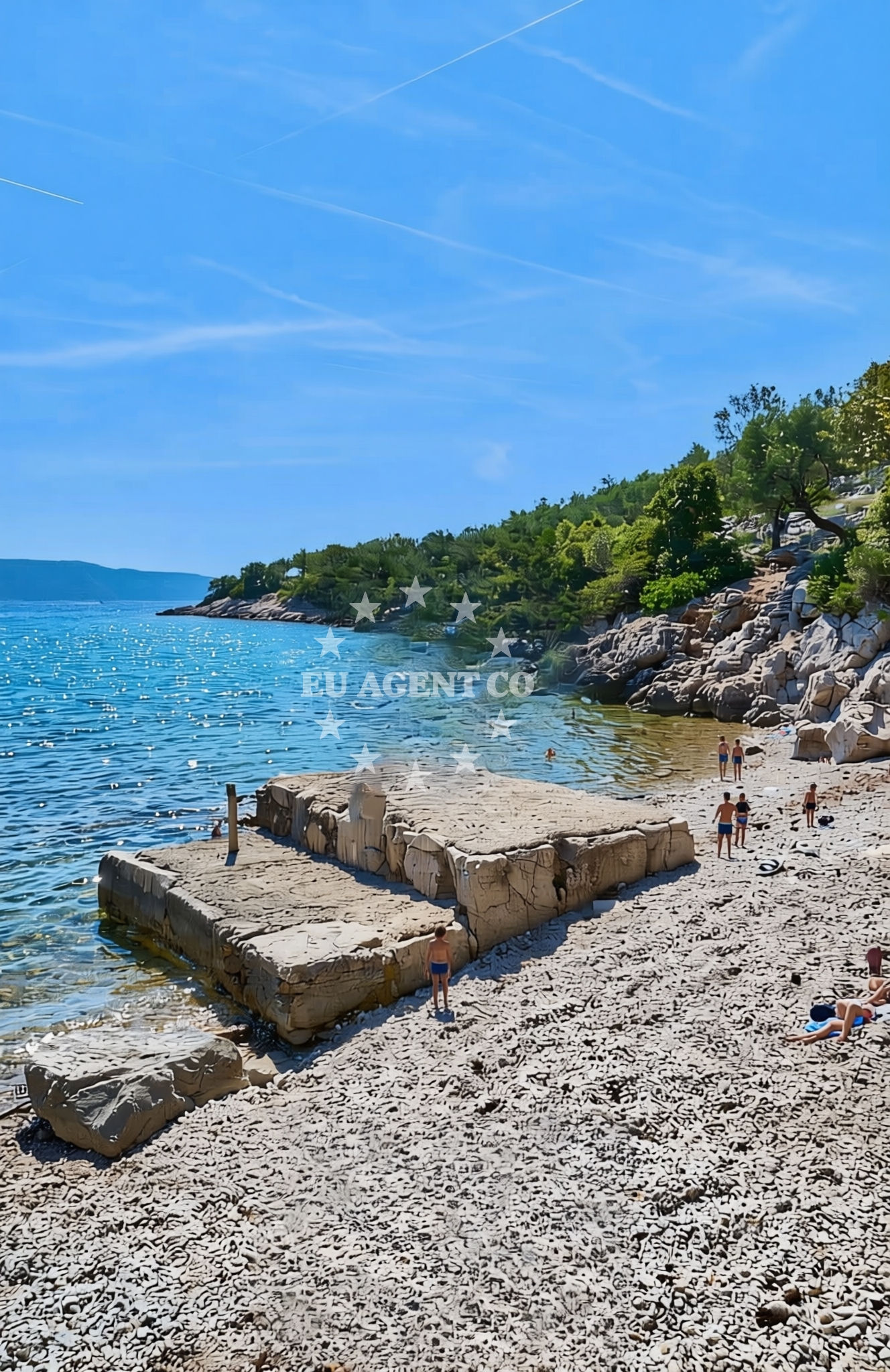 Additional view of Gavza, Cres (Cres) Beach in Gavza