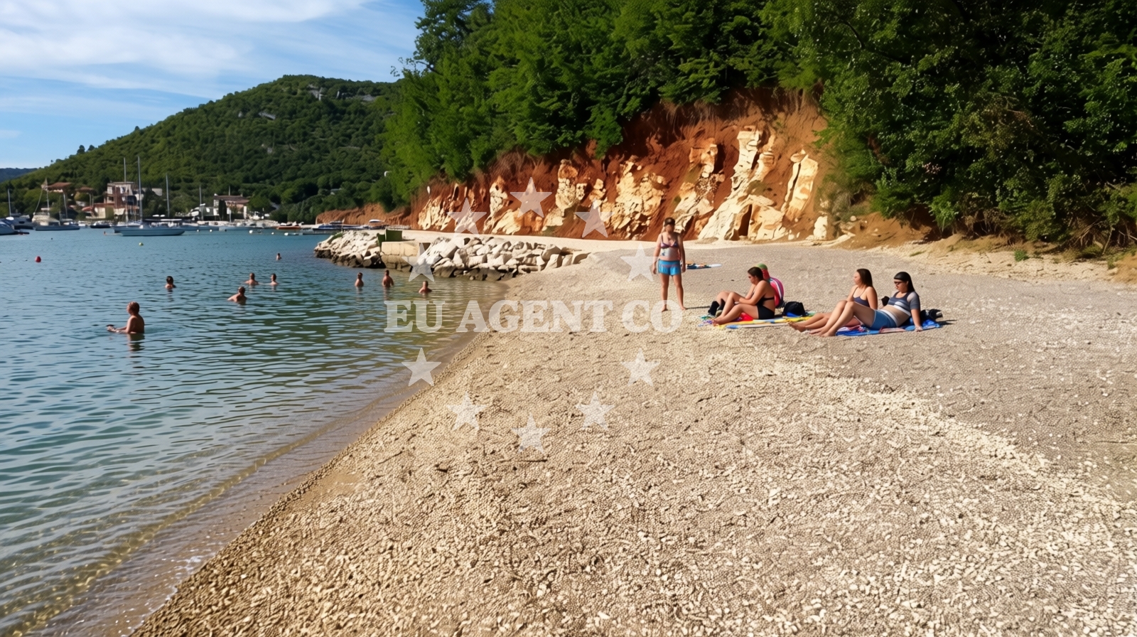 Sea and coastal view of Get beach