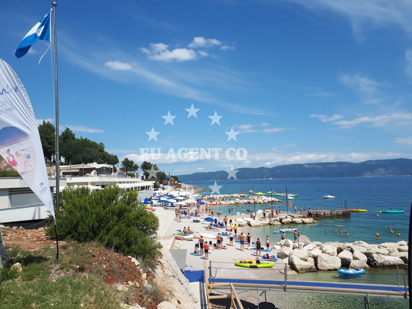 Additional view of Girandella beach in Girandella 7, Rabac