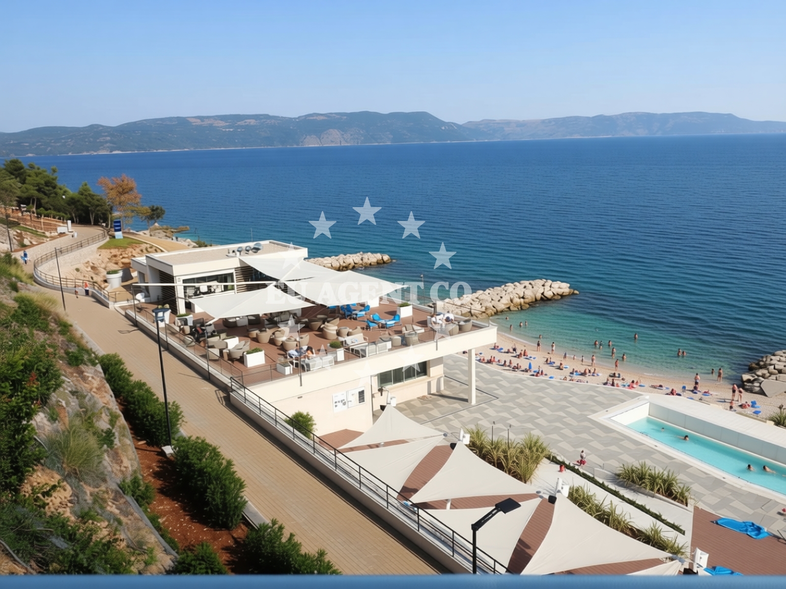 Additional view of Girandella beach in Girandella 7, Rabac