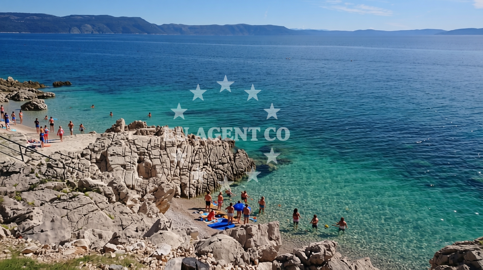 Additional view of Girandella beach in Girandella 7, Rabac