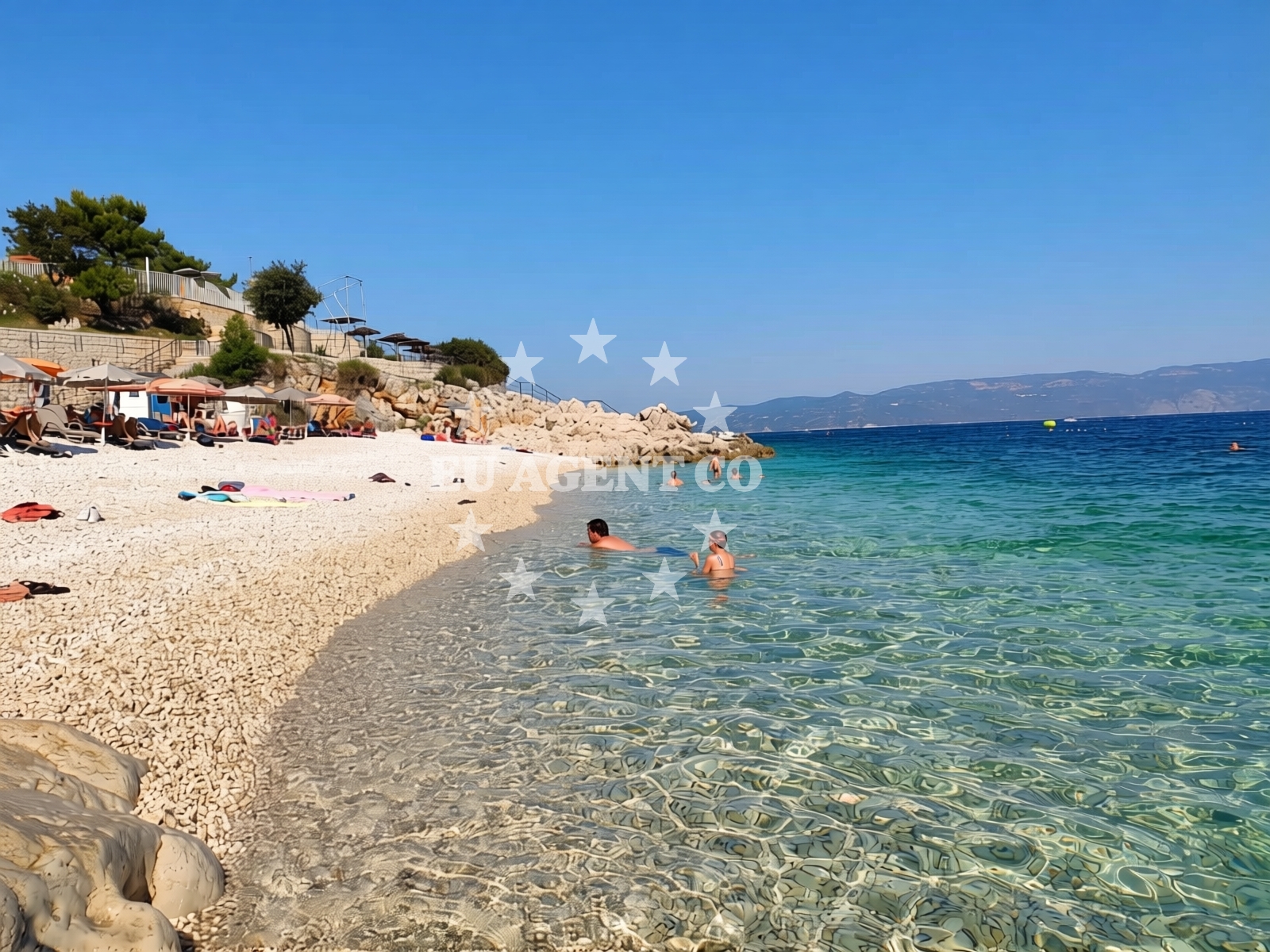 Additional view of Girandella beach in Girandella 7, Rabac