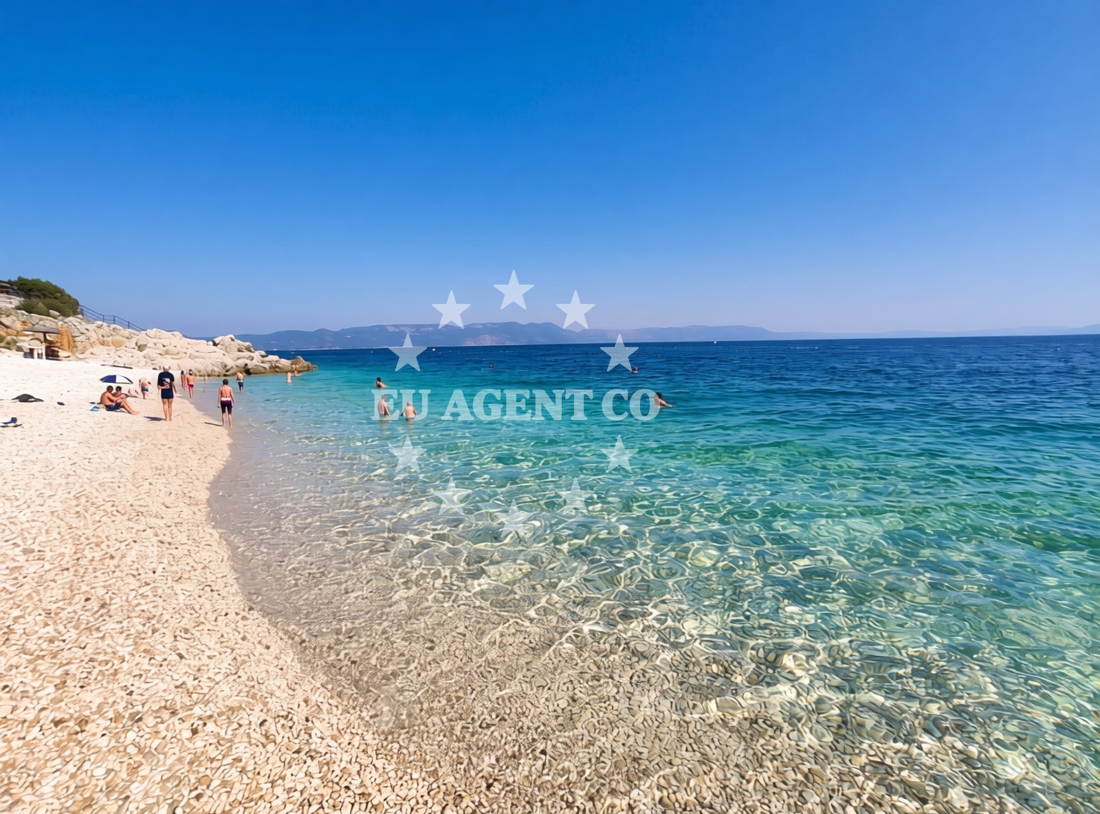 Additional view of Girandella beach in Girandella 7, Rabac