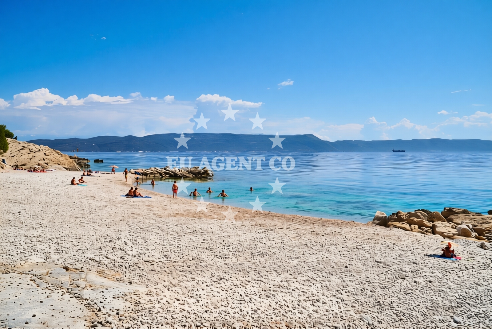 Additional view of Girandella beach in Girandella 7, Rabac