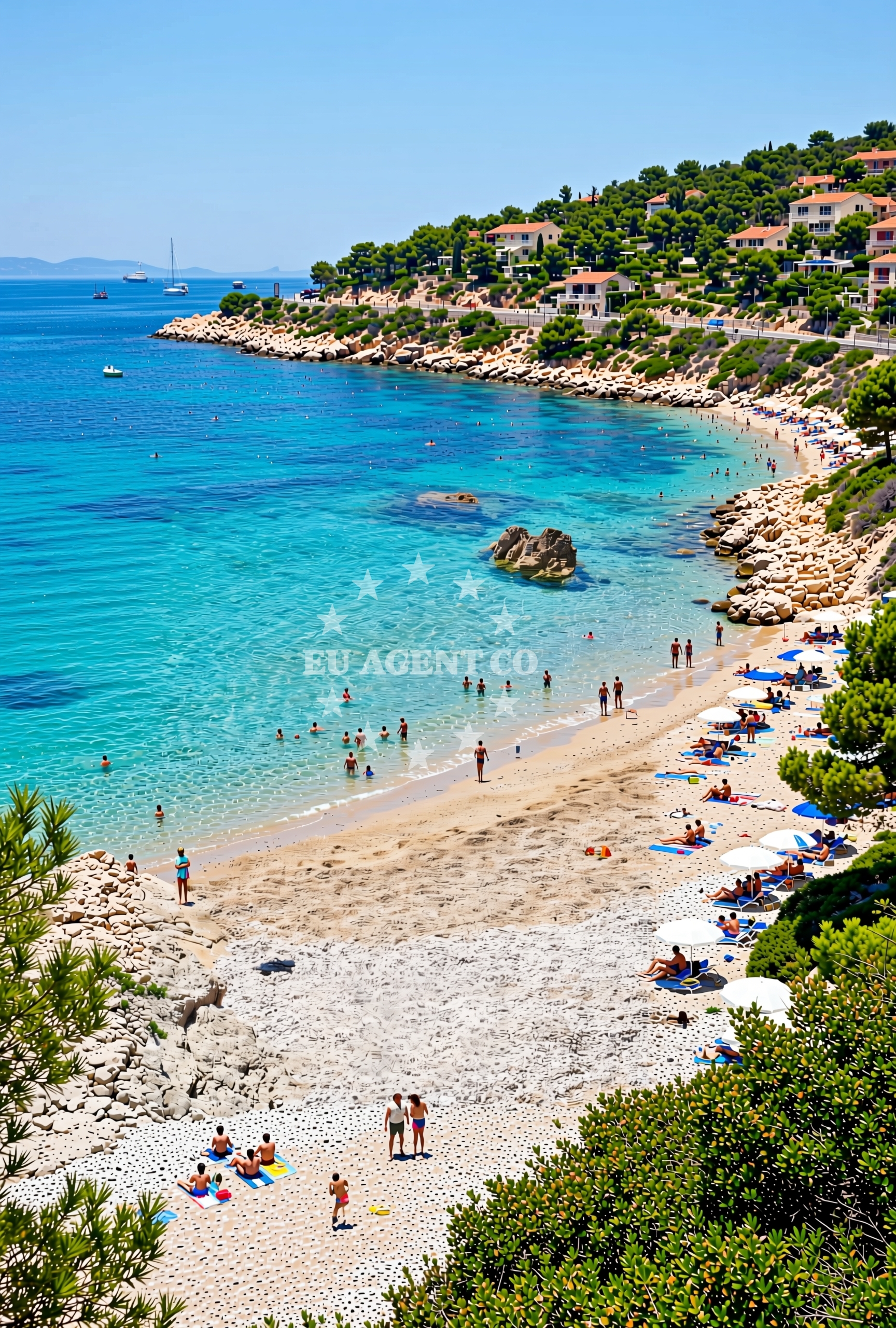 Additional view of Girandella beach in Girandella 7, Rabac