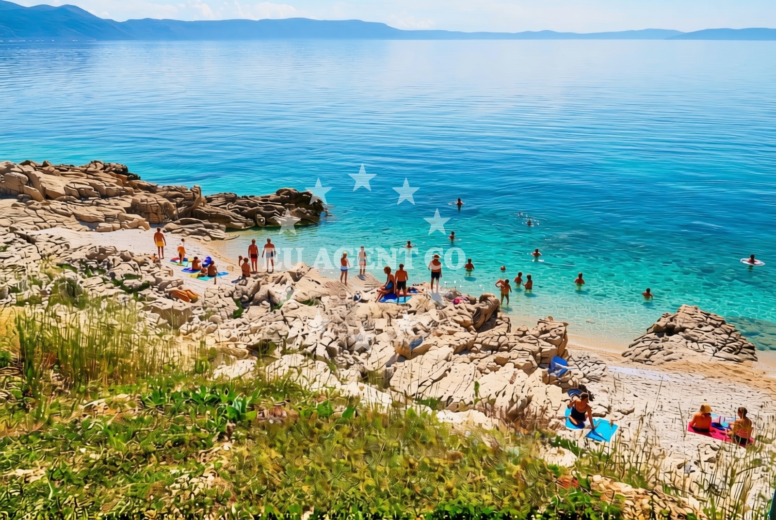 Additional view of Girandella beach in Girandella 7, Rabac
