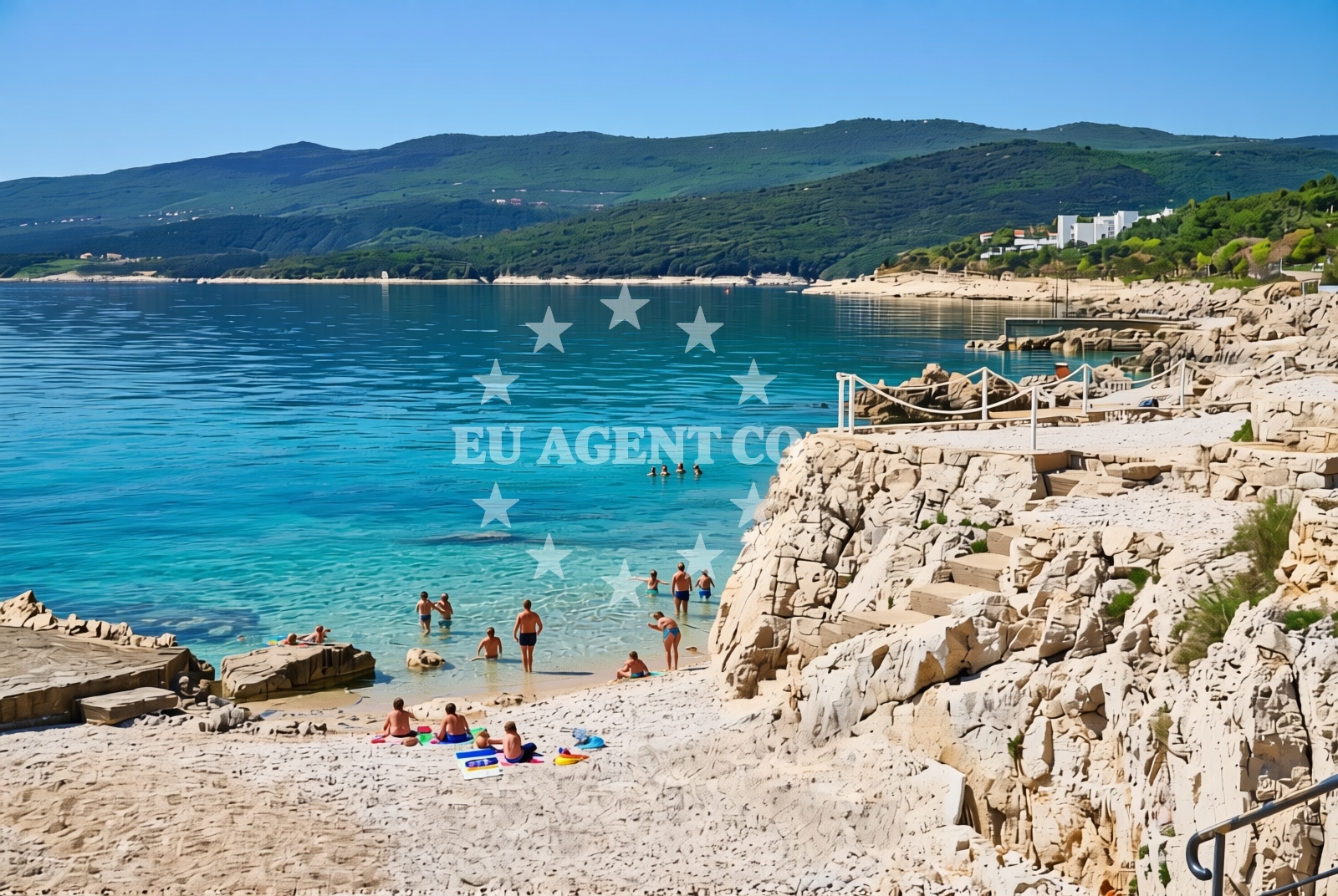 Additional view of Girandella beach in Girandella 7, Rabac