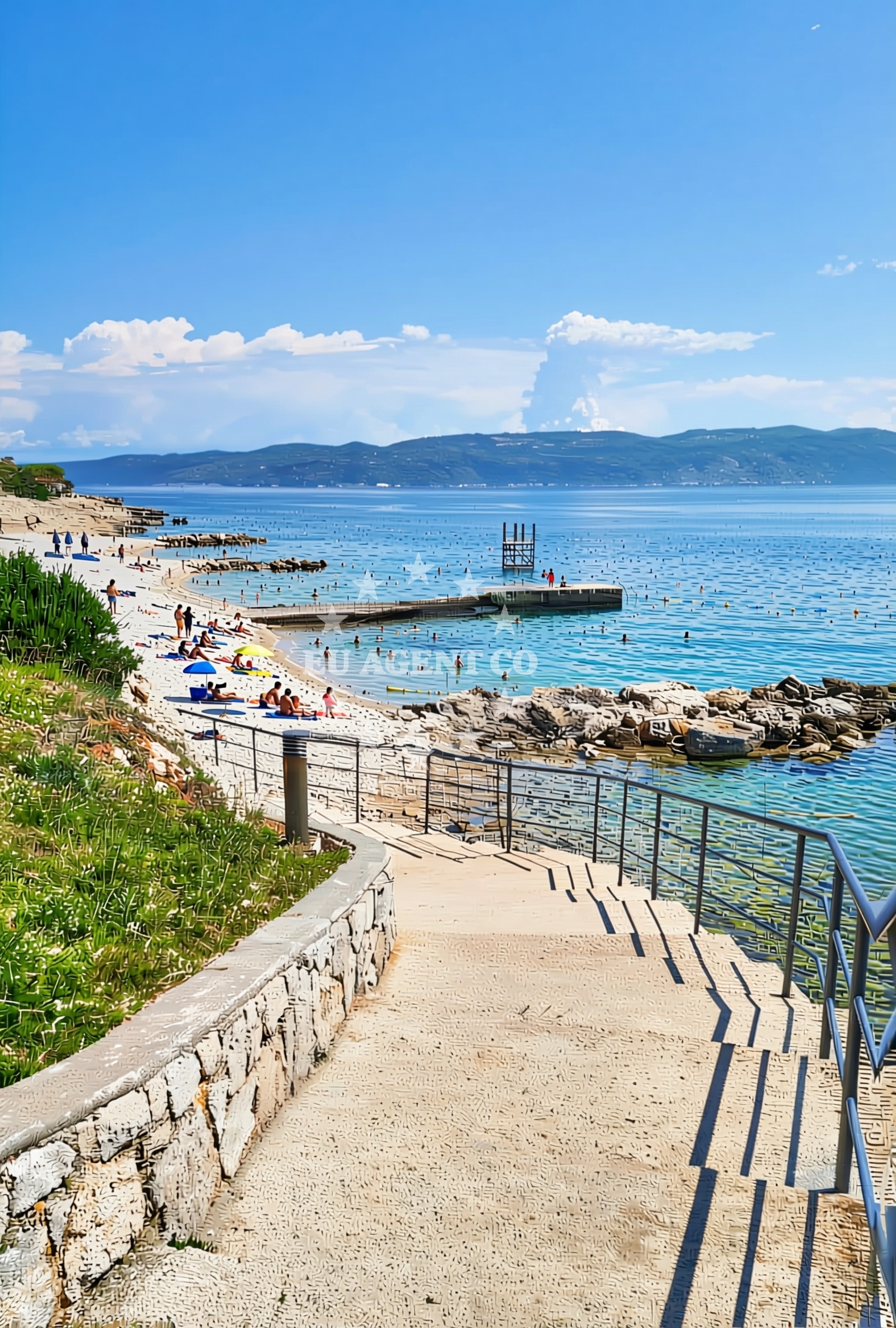 Additional view of Girandella beach in Girandella 7, Rabac